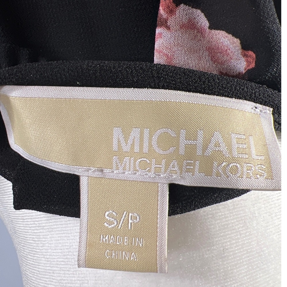 Michael Kors Women Dress Small Floral Print Long Sleeve Mini Casual Designer EUC - Picture 8 of 13